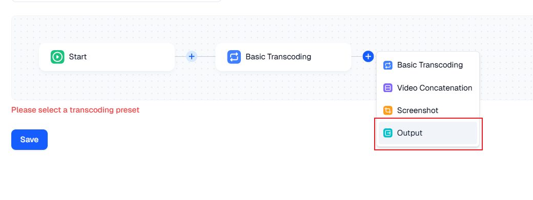 Output node