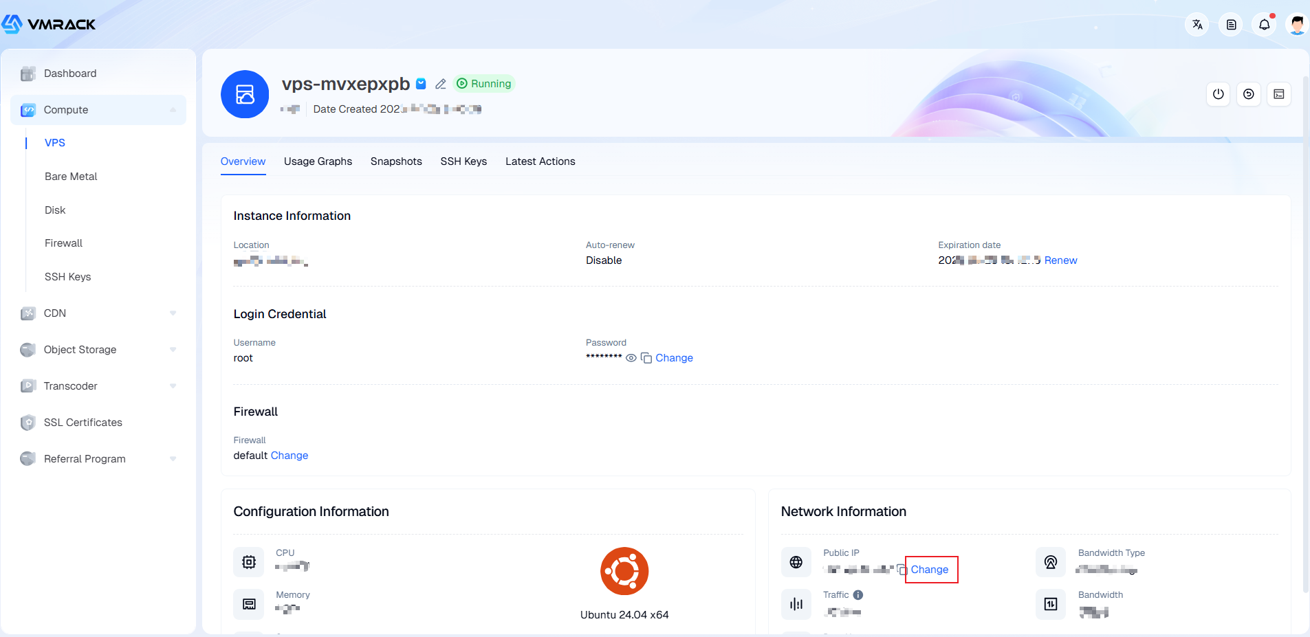 Change public IP