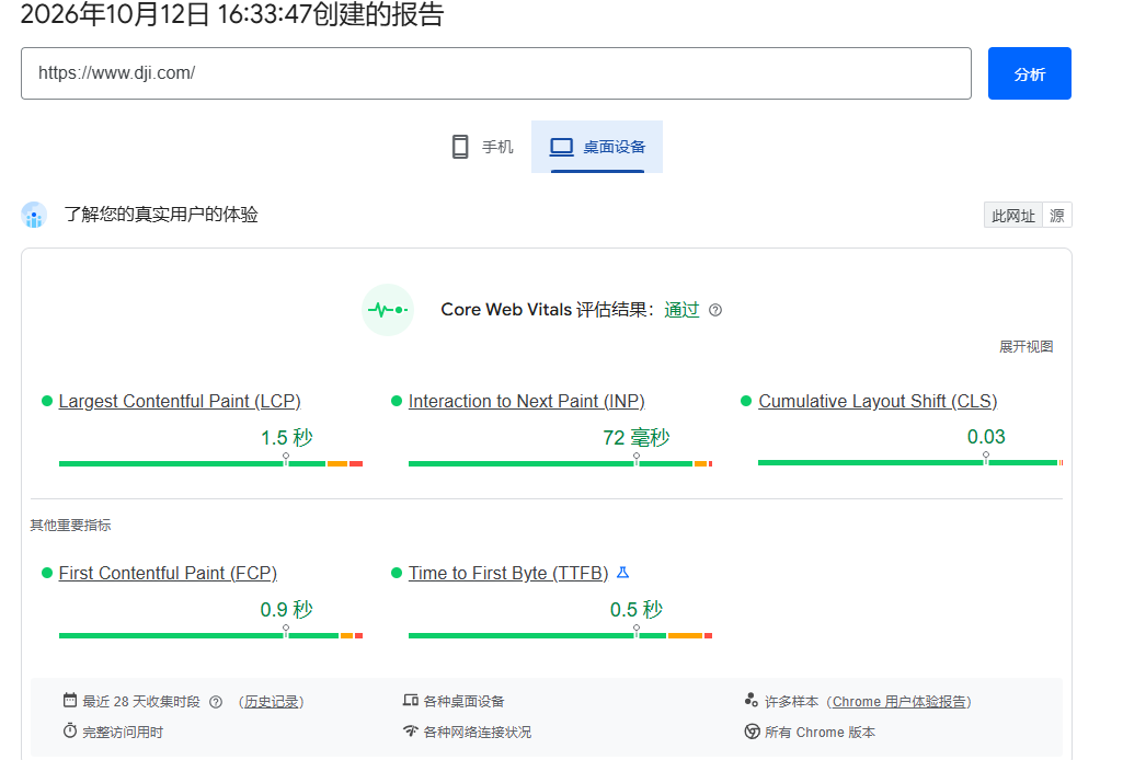 网页响应时间测速